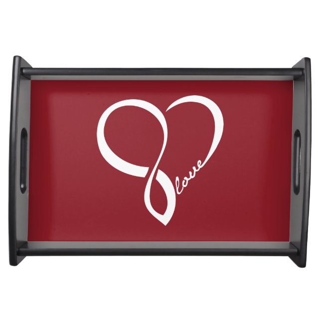 Red Love Heart Serving Tray (Front)
