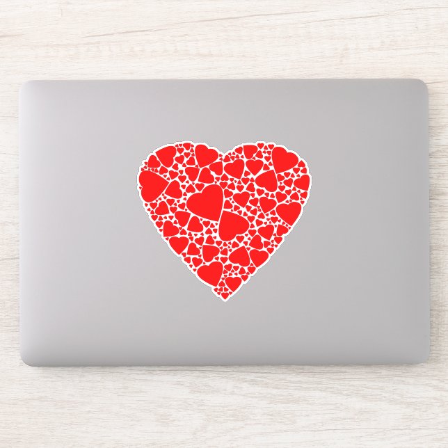 Red Love Heart Sticker (Computer)