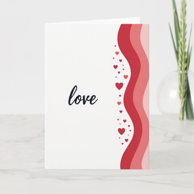 Red Love Hearts Card (Front)