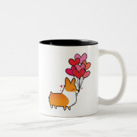 Red Love & Hearts Corgi Mug | CorgiThings