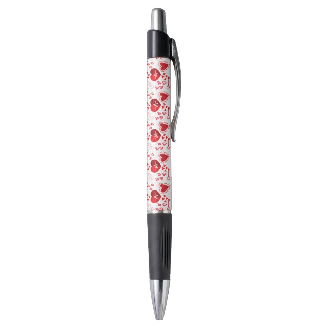 Red love hearts cute    pen (Bottom (Vertical))