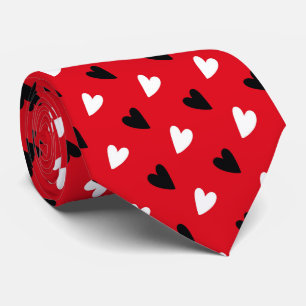 Red Love Hearts Neck Tie