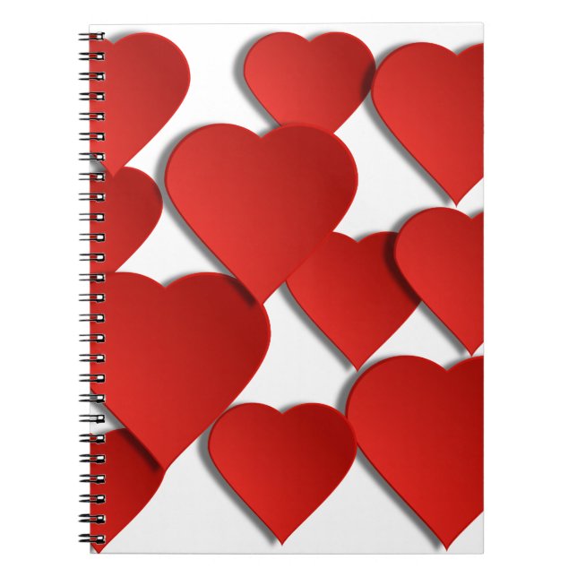 Red Love Hearts Notebook (Front)
