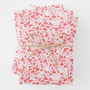 Red Love Hearts – Valentine Collection Wrapping Paper Sheets
