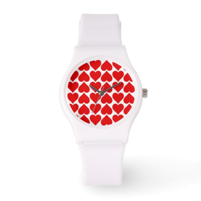 RED LOVE HEARTS WATCH (Front)