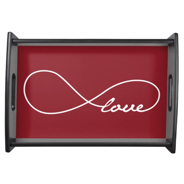Red Love Infinity Serving Tray (Front)