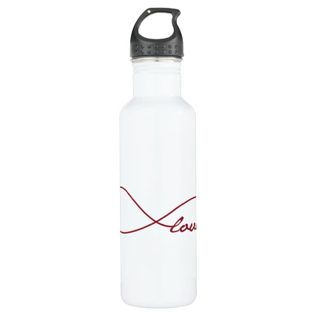 Red Love Infinity Water Bottle (Front)