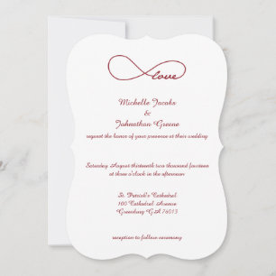 Red Love Infinity Wedding Invitations