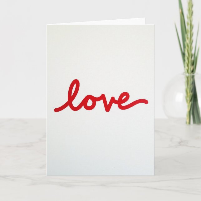 Red Love Minimalist Card (Front)