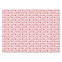 Red Love Pattern Tissue Paper