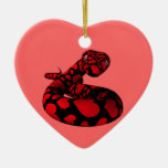 Red Love Snake Ceramic Ornament at Zazzle