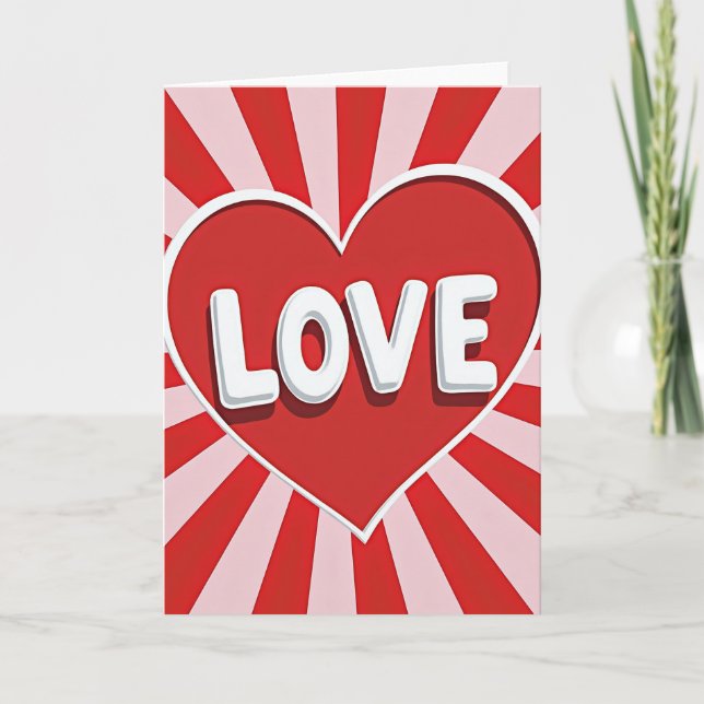 Red Love Valentine Card (Front)