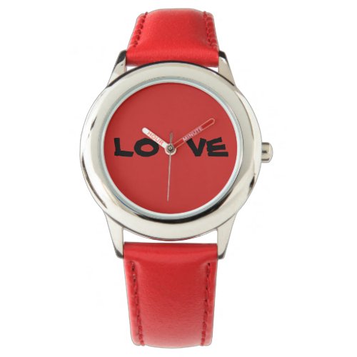 Red LOVE  Valentine Watch with Hearts