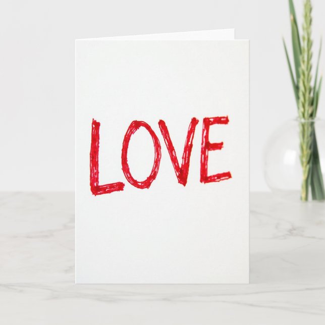 Red Love Valentines Card (Front)