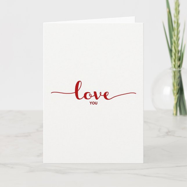 Red Love You Card (Front)