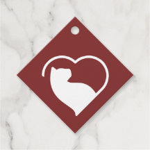 red lovecats gift tags