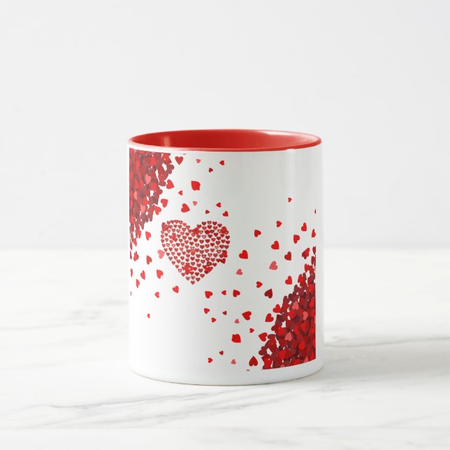 Red Lover's Hearts Mug (Center)