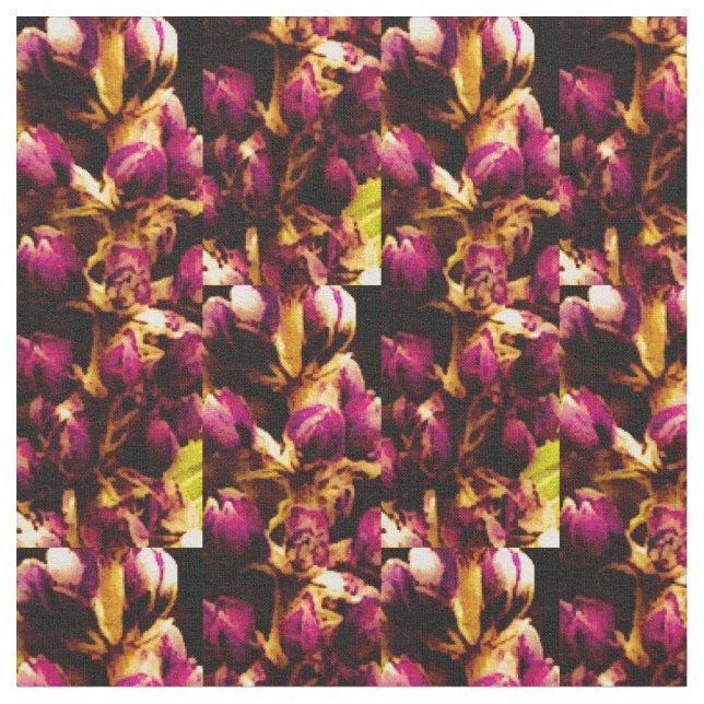 Red Lupine Fabric (Close Up)