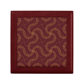 Red Luxurious Wavy Stripes Pattern Gift Box