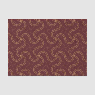 Red Luxurious Wavy Stripes Pattern Tissue Paper