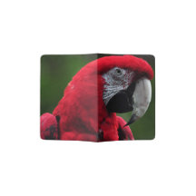RED MACAW PASSPORT HOLDER
