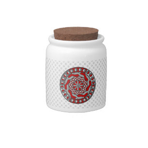 Red Machinery Candy Jar