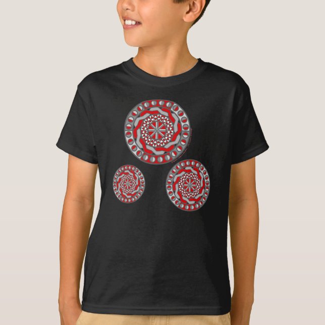 Red Machinery Kid's and Baby Dark Shirt (Front)