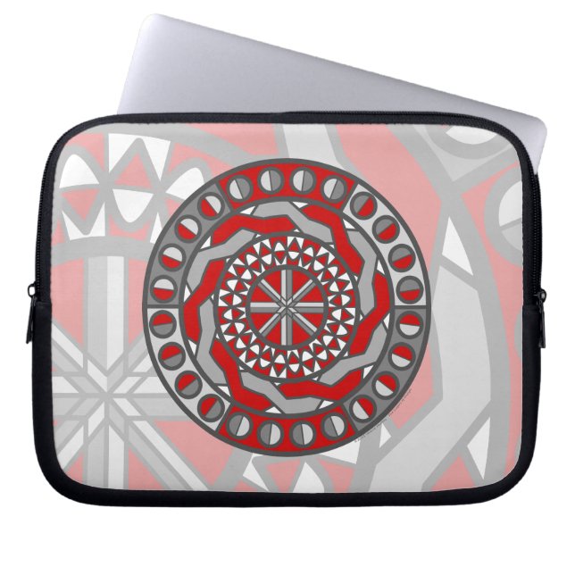 Red Machinery Laptop Case (Front)