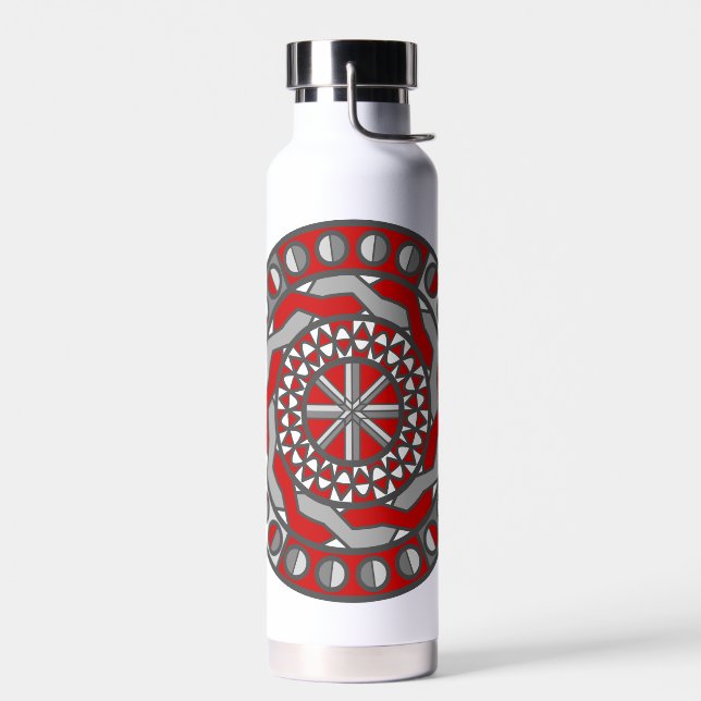 Red Machinery Water Bottle (Left)