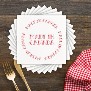 Red Made In Canada Napkins