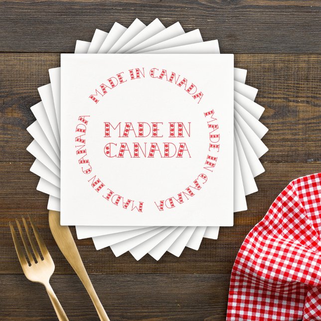 Red Made In Canada Napkins (Creator Uploaded)