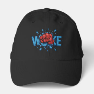RED MAGA 28 FIST PUNCHES THROUGH WOKE PERFORMANCE CAP