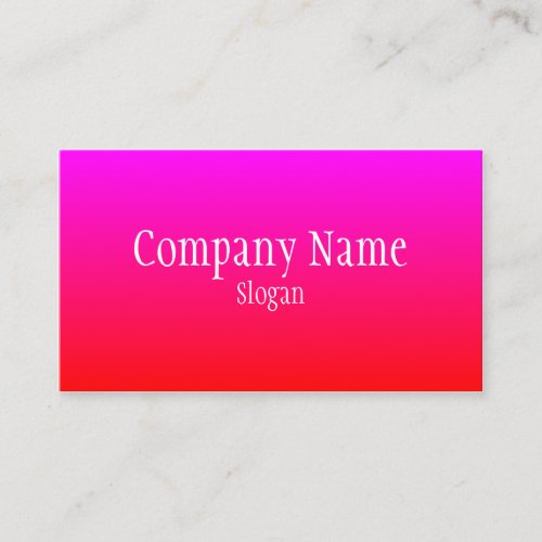 Red Magenta Ombre Business Card