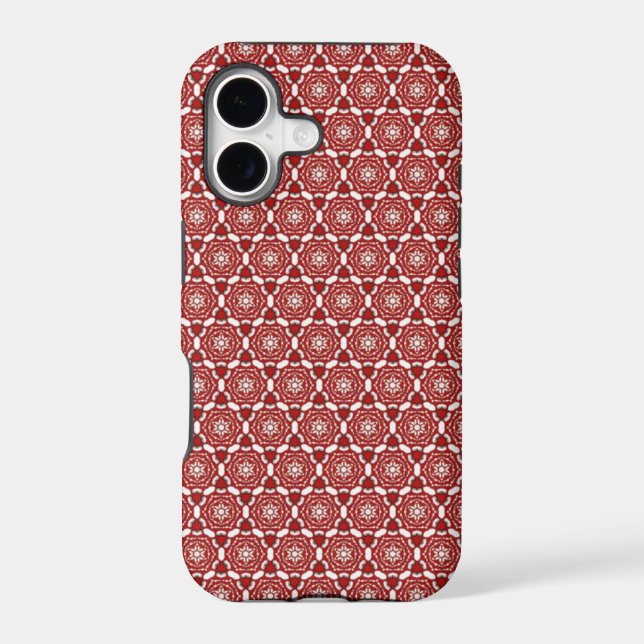 Red Magic Star Hexagon Pattern iPhone 5 Case (Back)