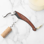 Red Mahogany Brown Classy Chic Wood Grain Pattern Waiter's Corkscrew<br><div class="desc">Modern contemporary but rustic red brown colored wood grain pattern look design with room to customize or personalize with name and date, or limited text, of your choice. Fun keepsake gift, party favor and personal memento for special events and occasions such as an anniversary, bachelor party, Christmas stocking stuffer, and...</div>