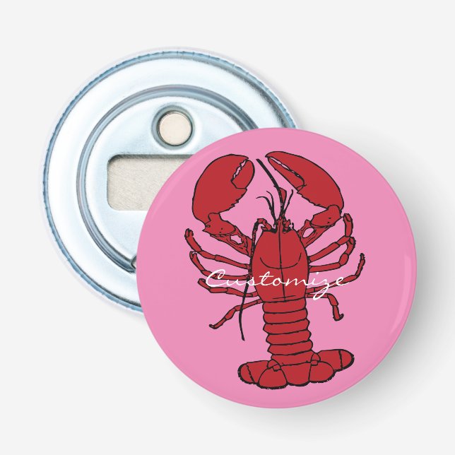 Red Maine Lobster Thunder_Cove Bottle Opener (Front)