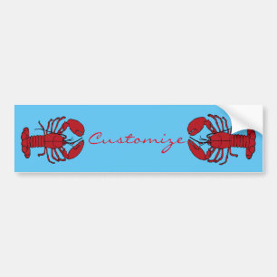 Red Maine Lobster Thunder_Cove Bumper Sticker