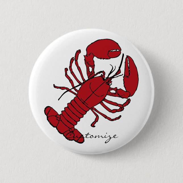 Red Maine Lobster Thunder_Cove Button (Front)