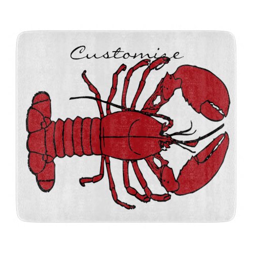 Red Maine Lobster Thunder_Cove Cutting Board