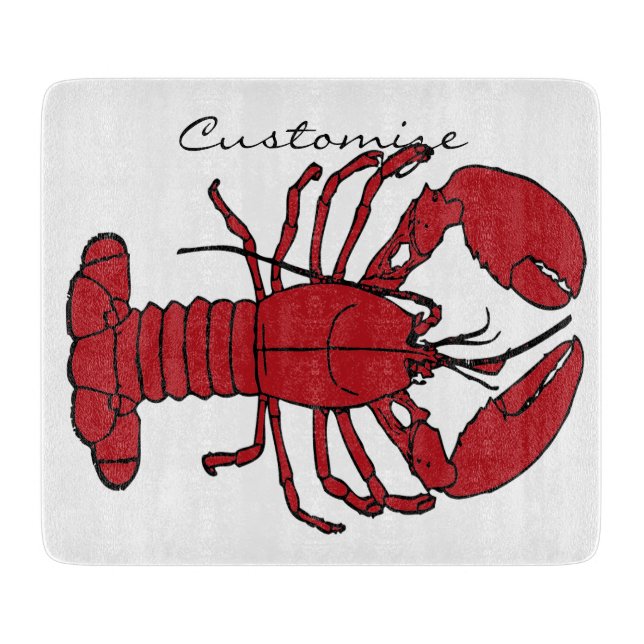 Red Maine Lobster Thunder_Cove Cutting Board (Front)