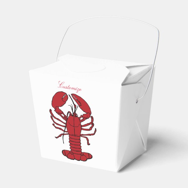 Red Maine Lobster Thunder_Cove Favor Boxes (Front Side)