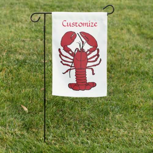Red Maine Lobster Thunder_Cove  Garden Flag