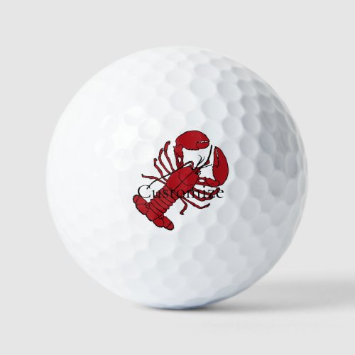 Red Maine Lobster Thunder_Cove Golf Balls