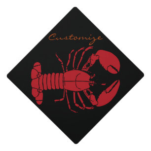 Red Maine Lobster Thunder_Cove Graduation Cap Topper