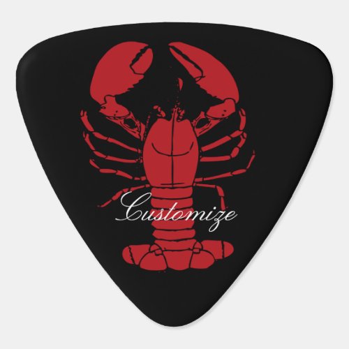 Red Maine Lobster Thunder_Cove Guitar Pick