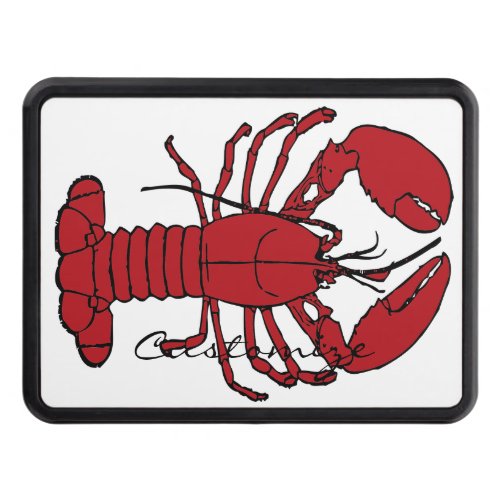 Red Maine Lobster Thunder_Cove Hitch Cover