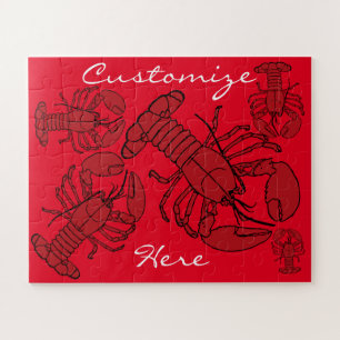 Red Maine Lobster Thunder_Cove Jigsaw Puzzle