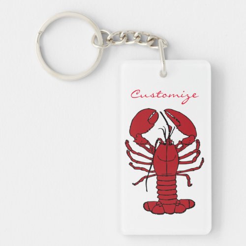Red Maine Lobster Thunder_Cove Keychain