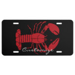 Red Maine Lobster Thunder_Cove License Plate