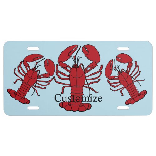 Red Maine Lobster Thunder_Cove  License Plate
